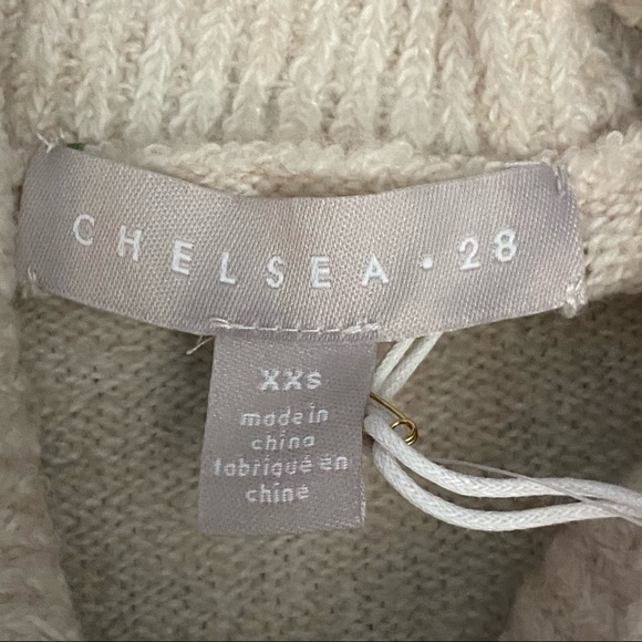 Cowl Neck Sweater, Soft Cotton Wool Blend, Ribbed Cuffs, Natural Color Chelsea28 - Picture 11 of 14